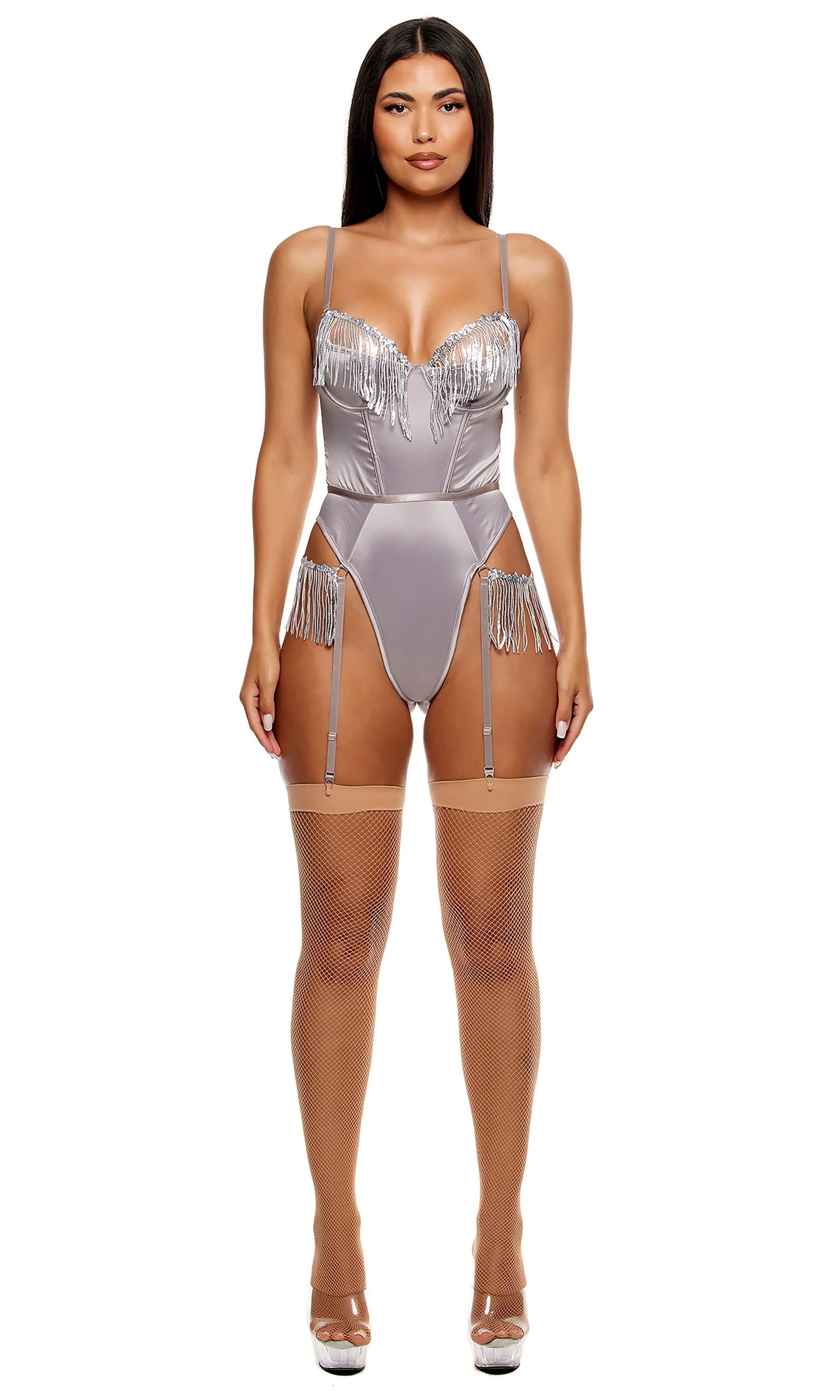 Peep Show Sequin Fringe Teddy